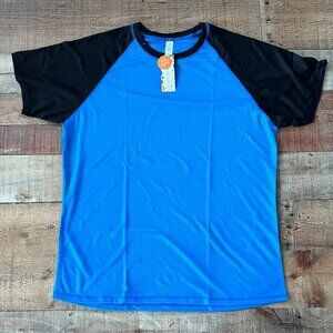 My Charmo mens upf 50+ short sleeve swim shirt in blue -L